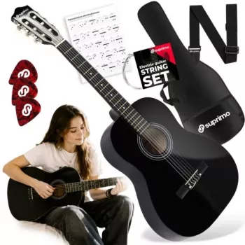 Guitarra clássica Suprimo CG34 BK 3/4 36 polegadas preta