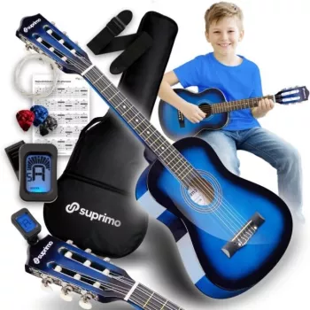 Conjunto de guitarra clássica Suprimo JRC SET BB 1/4 Blueburst