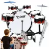 SUPRIMO K-DRUMS 2 Bateria infantil grande com 6 tambores, vermelho/preto