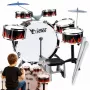 SUPRIMO K-DRUMS 2 Bateria infantil grande com 6 tambores, vermelho/preto