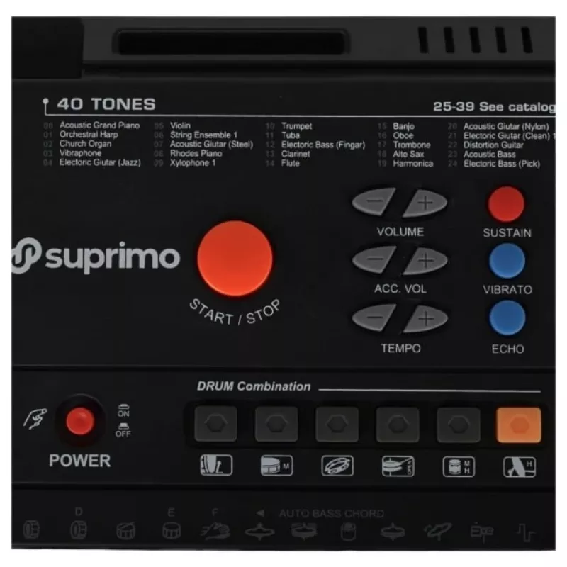 SUPRIMO MQ 6116 Teclado para aprender a tocar, para crianças