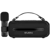 SVEN PS-255 Altifalante, preto (12W, Bluetooth, FM, USB, microfone de karaoke, 3600mAh)