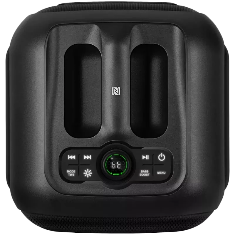 SVEN PS-880 Altifalante Bluetooth portátil, 110W RMS, TWS, FM, USB, microSD, ecrã LED, bateria de lítio, preto