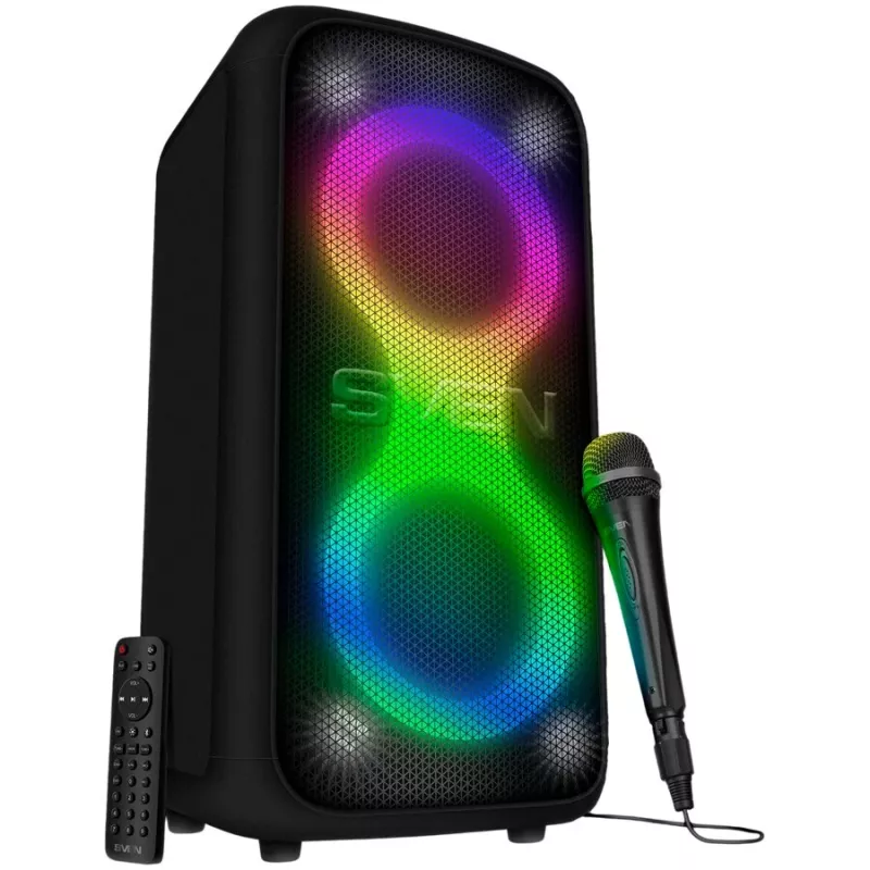SVEN PS-960 Coluna Bluetooth portátil 2.0 160W TWS FM USB LED preta