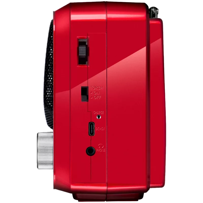 SVEN SRP-150 Altifalante portátil, vermelho (3W, Bluetooth, FM/AM/SW, USB, microSD, lanterna, bateria)