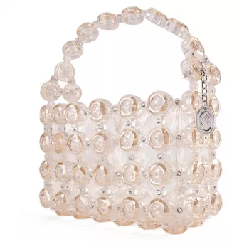 Mala clutch Swarovski Millenia branca com cristais banhados a ródio para mulher 5625817