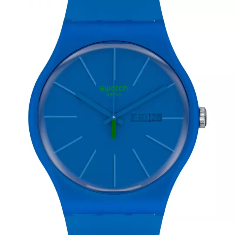 Swatch New Gent SO29N700 Relógio de homem azul biokerâmica 41 mm