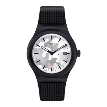 Relógio automático SWATCH New Gent SUTB407 42mm preto bioplástico silicone