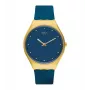 Relógio unissexo Swatch SYXG108 Skin Irony 38mm couro castanho