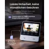 Switchbot SWB VDB-M-SW - Campainha de vídeo WiFi com ecrã colorido de 4,3 polegadas (branco/prateado)