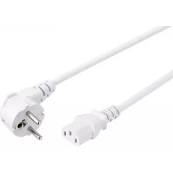 Cabo de alimentação Sygonix SY-5043438 CEE 7/7 para IEC C13 branco 5 m