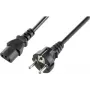 Sygonix SY-5243880 Cabo de alimentação espiral CEE 7/7 para IEC C13 2,5m preto