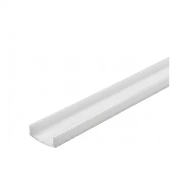 Synergy 21 LED Perfil em U Tampa difusora opalina para ALU068-R, ALU069-R, ALU070-R, 2000 mm, plástico, encaixe rápido
