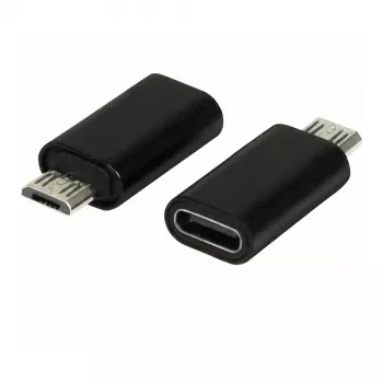 Cabo adaptador Synergy21 ALLTRAVEL USB-C macho para Micro-USB fêmea - preto