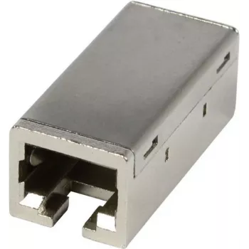 SYNERGY21 CAT6A TP-TP adaptador RJ45 fêmea a fêmea Slim Line zinco fundido - rede - CAT 6a