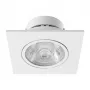 SYNERGY21 Spot de teto LED embutido Helios branco - quadrado + orientável - branco quente