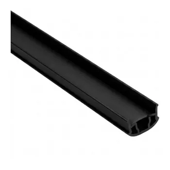 SYNERGY21 perfil LED em U ALU014 PMMA difusor opala preto 2000mm