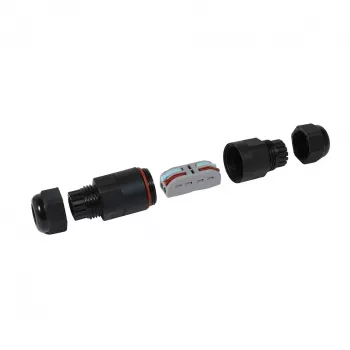Synergy21 Conector de cabos para exterior IP68 1:1 com terminal de 2 polos