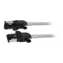 Synergy21 cabo de rede RJ45, CAT6A 500MHz, 3m, cinzento, S/FTP, Slimline redondo d=4,5mm, TPE/LSZH (Superflex), AWG28, com ficha CAT7, ficha rotativa