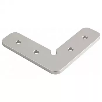 Conector de canto de 90° SYNERGY21 S21-LED-PR240099 para perfis LED U ALU143/ALU144/ALU145/ALU146, alumínio anodizado, prateado