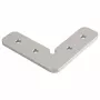 Conector de canto de 90° SYNERGY21 S21-LED-PR240099 para perfis LED U ALU143/ALU144/ALU145/ALU146, alumínio anodizado, prateado