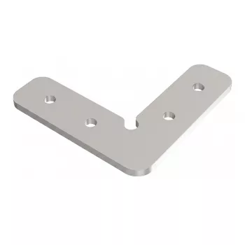 Conector de canto 90° SYNERGY21 S21-LED-PR240100 para perfis LED U ALU143/ALU144/ALU146, encastrado, preto