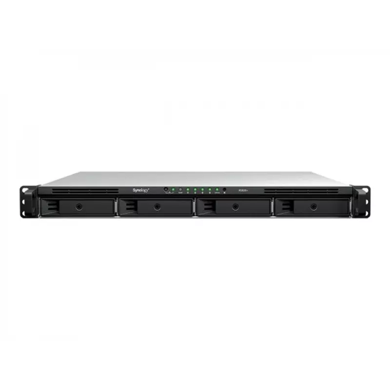 NAS Synology RS826+ 1U Rackmount 4-Bay, AMD Ryzen V1500B, 4GB DDR4 ECC, 4x 1GbE, sem discos