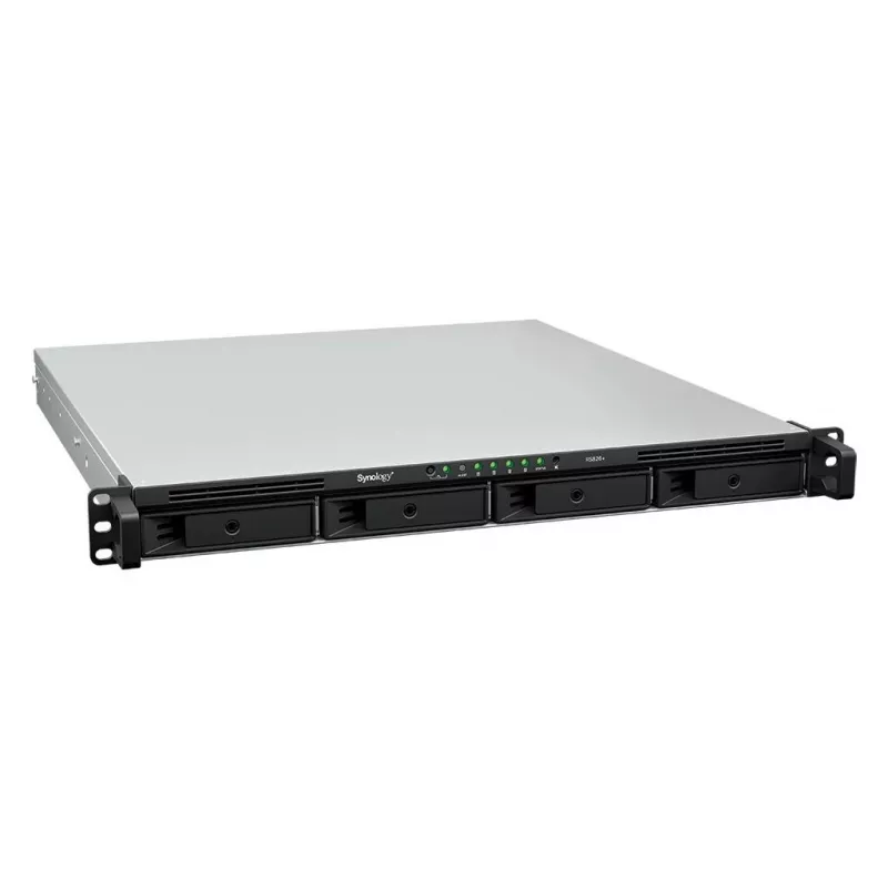NAS Synology RS826+ 1U Rackmount 4-Bay, AMD Ryzen V1500B, 4GB DDR4 ECC, 4x 1GbE, sem discos