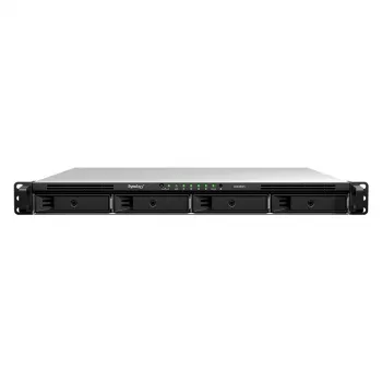 Synology RackStation RS826RP+ NAS rack 1U de 4 baías, AMD Ryzen V1500B, 4GB DDR4 ECC, 4x 1GbE, fonte de alimentação redundante