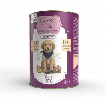 Syta Micha comida húmida para cachorros com borrego e cenouras - lata de 400g