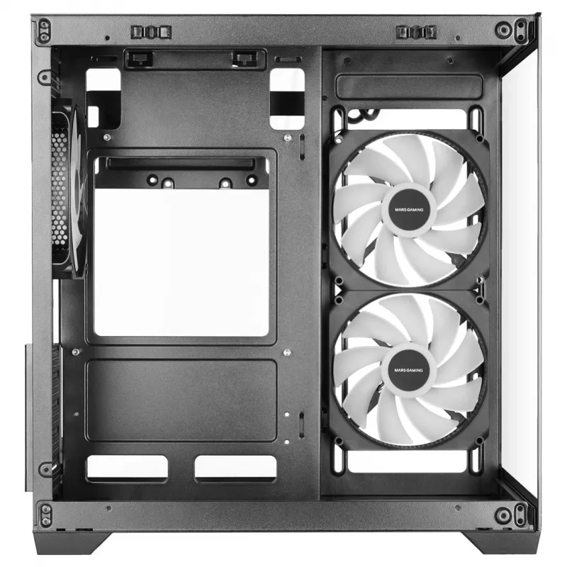 TACENS MARS MC-VIEW3 caixa Micro-ATX com 3 ventoinhas ARGB, USB-C, vidro temperado