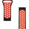 Pulseira tática dupla de silicone 20 mm preta vermelha