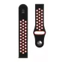 Pulseira tática dupla de silicone 20 mm preta vermelha