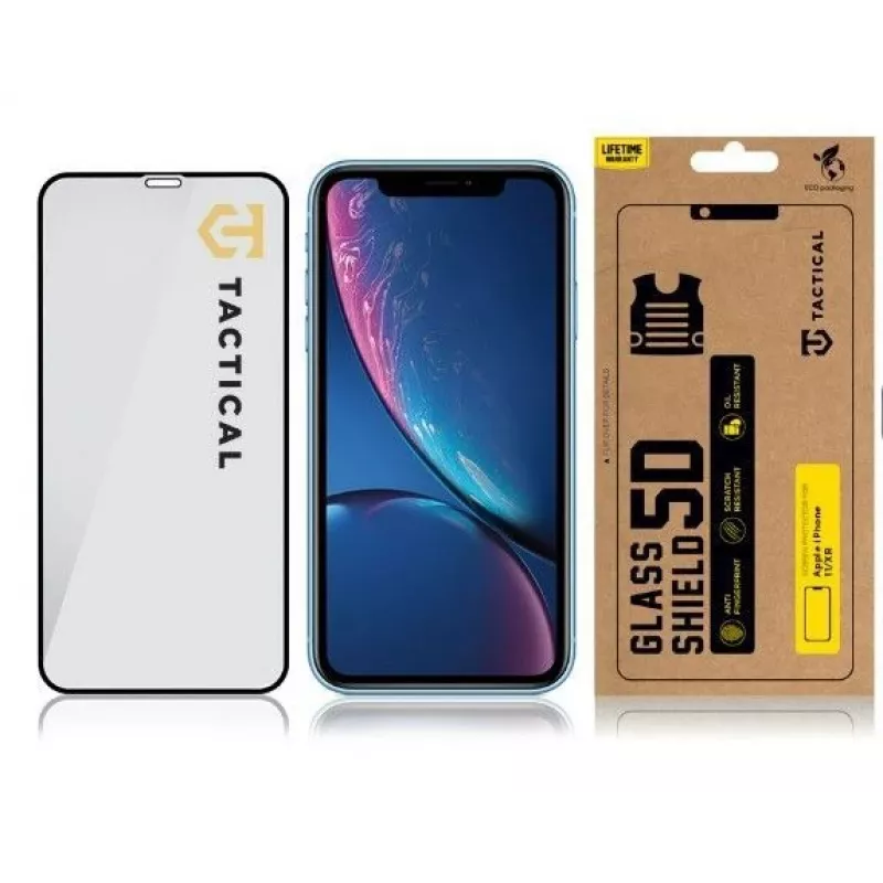 Tactical Apple iPhone 11/XR Glass 2.5D Full Glue Preto