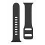 Pulseira de silicone tática para Apple Watch 38/40/41mm com fivela de ardão preta