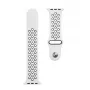 Pulseira dupla de silicone Tactical para Apple Watch 42/44/45mm branca e preta