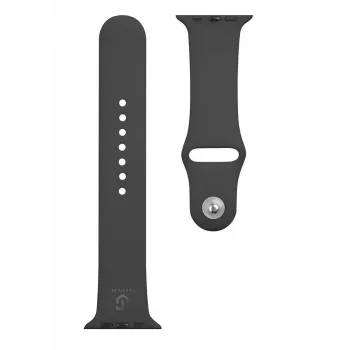 Tactical Apple Watch 42/44/45mm bracelete de silicone preta