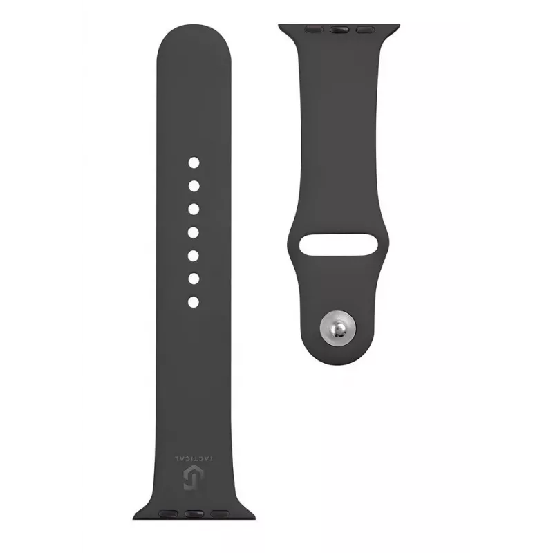 Tactical Apple Watch 42/44/45mm bracelete de silicone preta