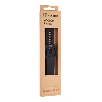 Pulseira de silicone tática com fivela de ardão para Apple Watch 42mm / 44mm preto