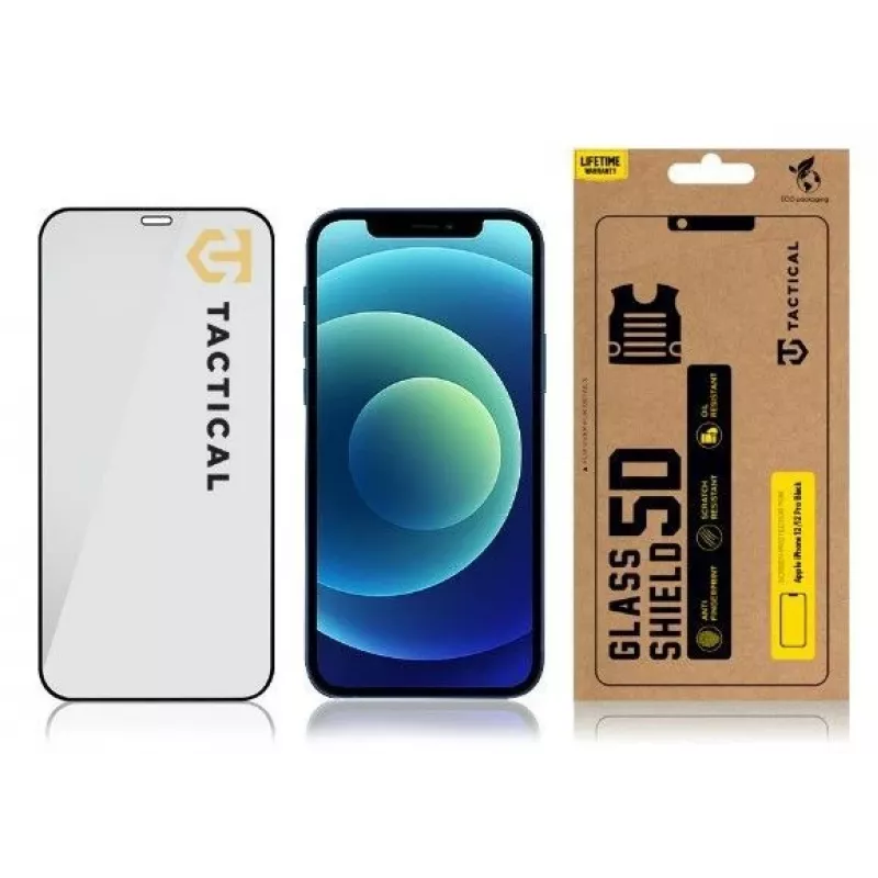 Tactical Glass Shield 5D para Apple iPhone 12 Pro/12 Pro Preto