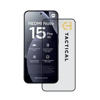 Tactical Glass Shield 5D Película protetora de ecrã em vidro temperado para Xiaomi Redmi Note 15 Pro+ preto