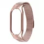Tactical Xiaomi bracelete Loop Magnetic Steel Band Mi Band 7 rosa