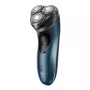 Máquina de barbear rotativa Taurus 3 Side Shave IPX7 com aparador preto/azul
