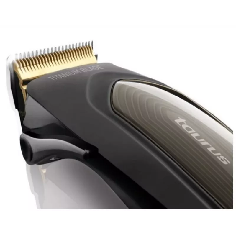 Taurus 902222000 Máquina de cortar cabelo e aparar sem fios com indicador LED, 39 definições de comprimento, lâminas de aço inoxidável, 120 min. de autonomia, preto