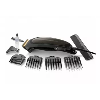 Taurus 902222000 Máquina de cortar cabelo e aparar sem fios com indicador LED, 39 definições de comprimento, lâminas de aço inoxidável, 120 min. de autonomia, preto
