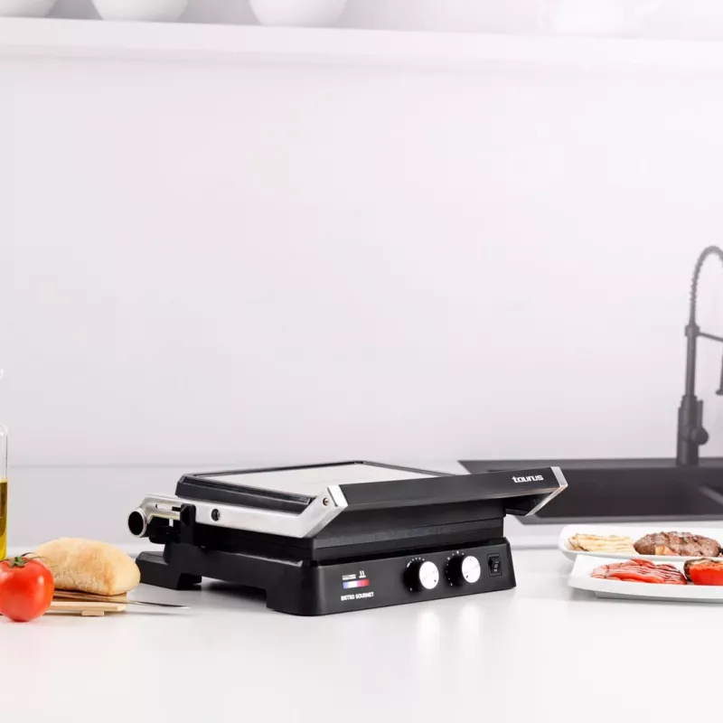 Grelhador de contacto 2-em-1 Taurus Bistro Gourmet 2600 W