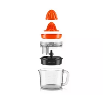 Espremedor de citrinos elétrico Taurus Citrus Glass 30 W 1 L recipiente de vidro preto vermelho transparente
