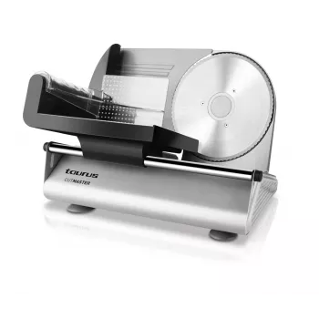 Máquina de cozinha elétrica Taurus Cutmaster Máquina de cortar fiambre 150 W Preto, Aço inoxidável