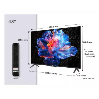 TCL 43P6K TV LED 4K UHD Google TV 43