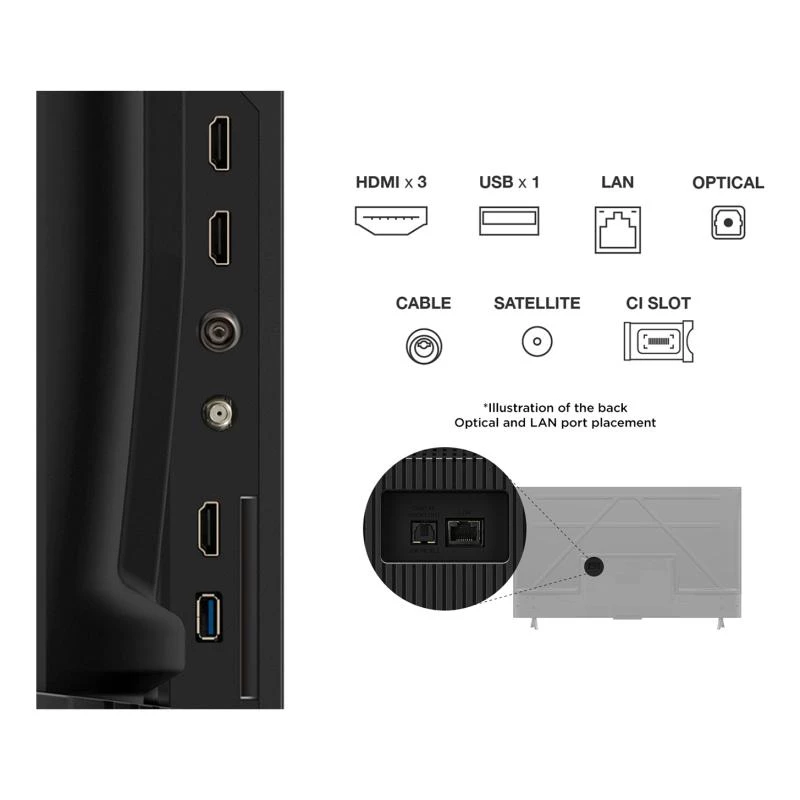 TV Smart LED TCL 50P6K 50 polegadas (127 cm) 4K Ultra HD com Google TV, HDMI, VESA 200x200, LAN e Wi-Fi
